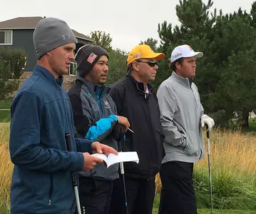 Andrew Spilman, Brandon Tsujimoto, Head Coach Rick Todd and Tyler Moore