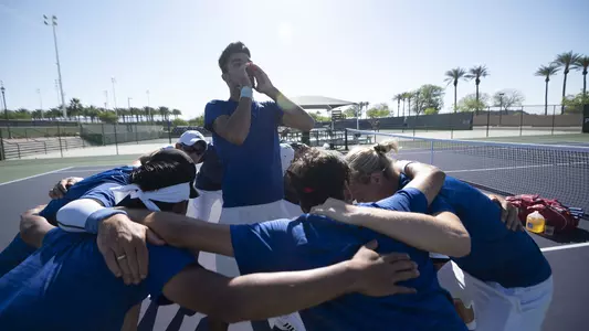 Men's Tennis Team Huddle 2019