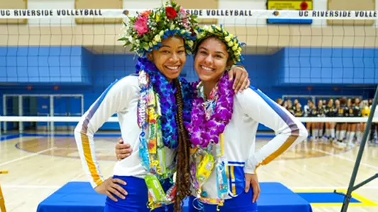 Dejah Dade and Marina Gonzales at 2021 Senior Night.