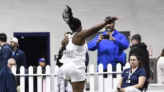Gabriella Colon-Gipson competes for UC Riverside Track & Field at the 2025 UW Invite in Seattle, Washington