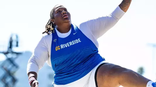 Melisa Toilolo competes for UC Riverside Track & Field at the 2024 Big West Track & Field Championships in San Luis Obispo, California