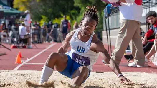 Aaron Fruge competes for UC Riverside Track & Field at the 2024 Big West Track & Field Championships in San Luis Obispo, California