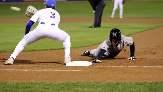 Andrew Rivas at First Base against Hawaii game 1