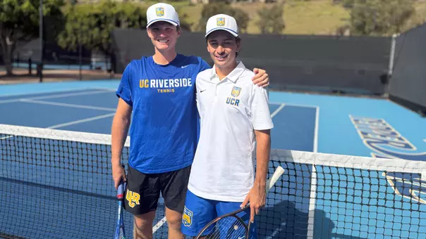 Owen Peason and Jovan Pedroza at ITA Southwest Regionals in Malibu