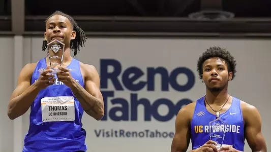 Kyan Thomas and Addae Ma'at at the 2026 MPSF Indoor Track & Field Championships
