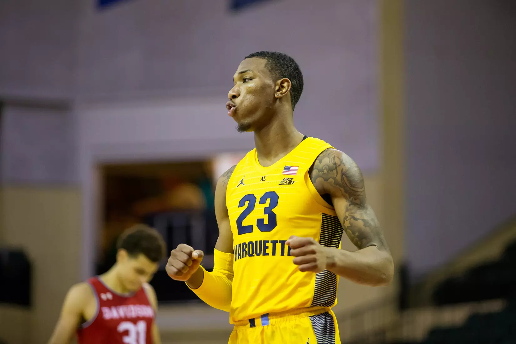 Marquette Golden Eagles during a basketball game against the Davidson Wildcats on Thursday, November 28, 2019 at the Orlando Invitational at the ESPN Wide World of Sports in Orlando, FL.