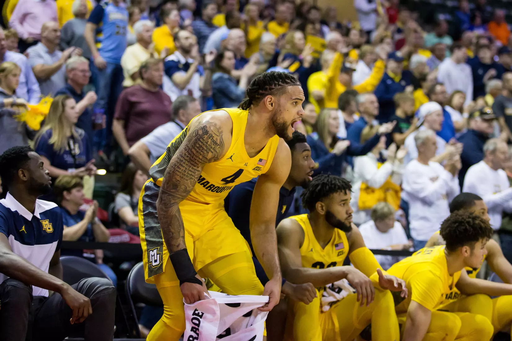 Marquette Golden Eagles during a basketball game against the Davidson Wildcats on Thursday, November 28, 2019 at the Orlando Invitational at the ESPN Wide World of Sports in Orlando, FL.