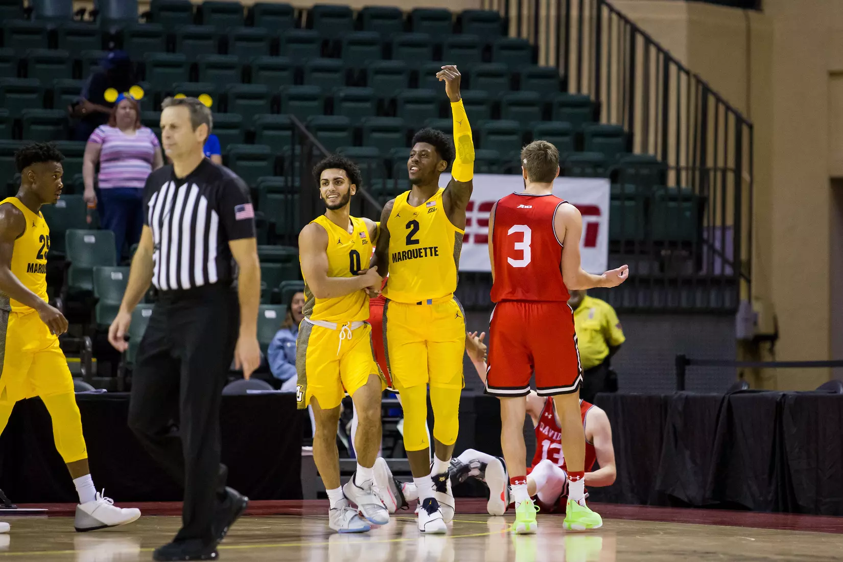 Marquette Golden Eagles during a basketball game against the Davidson Wildcats on Thursday, November 28, 2019 at the Orlando Invitational at the ESPN Wide World of Sports in Orlando, FL.