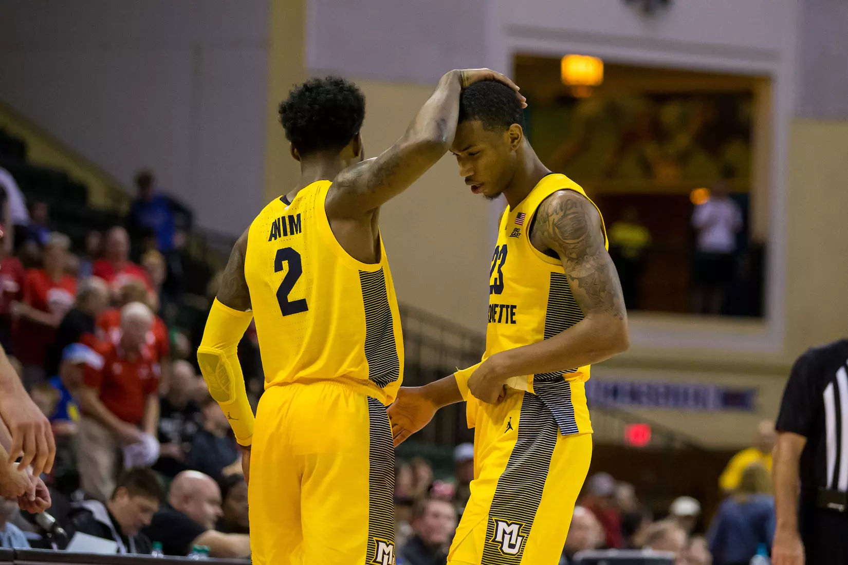 Marquette Golden Eagles during a basketball game against the Davidson Wildcats on Thursday, November 28, 2019 at the Orlando Invitational at the ESPN Wide World of Sports in Orlando, FL.