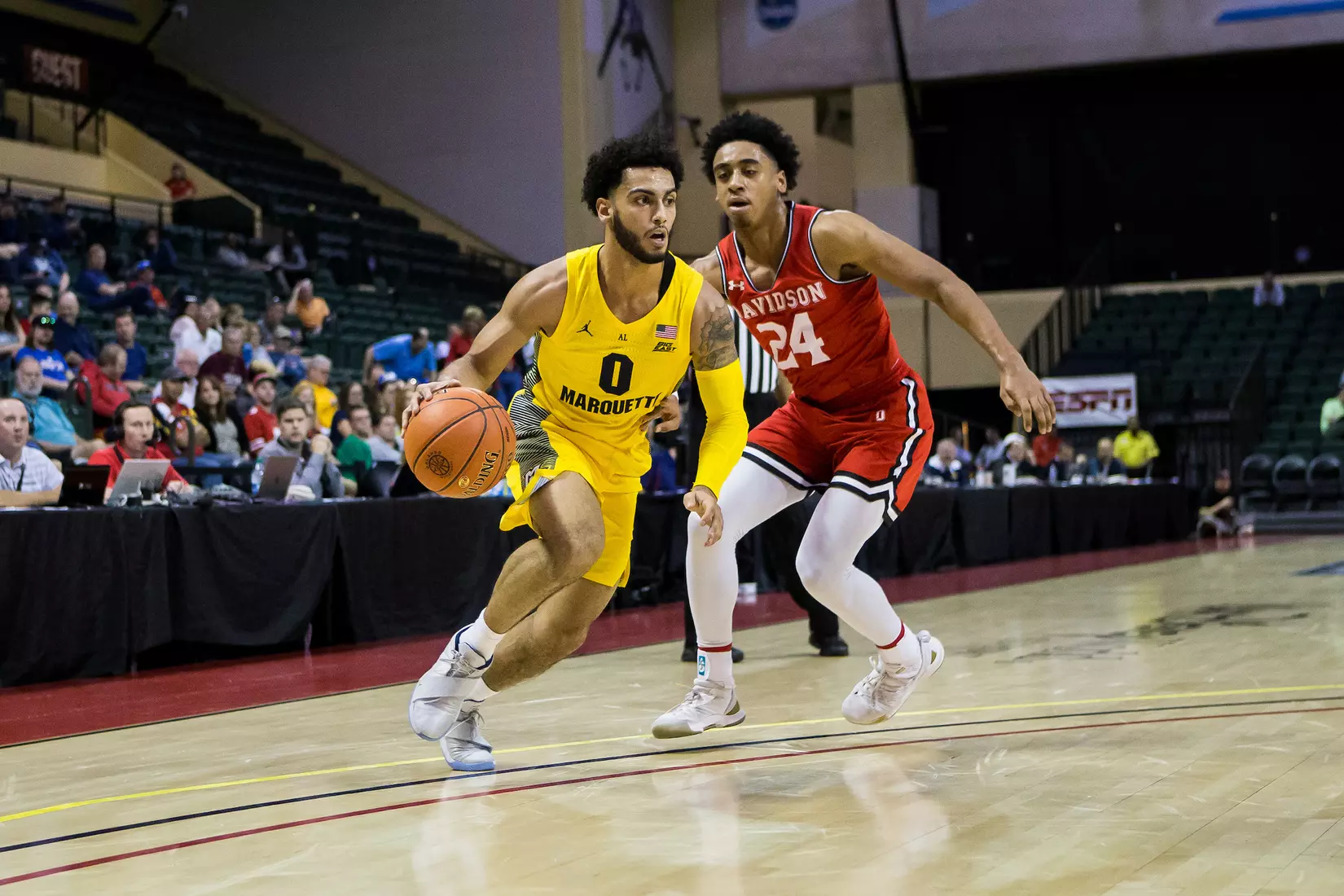 Marquette Golden Eagles during a basketball game against the Davidson Wildcats on Thursday, November 28, 2019 at the Orlando Invitational at the ESPN Wide World of Sports in Orlando, FL.