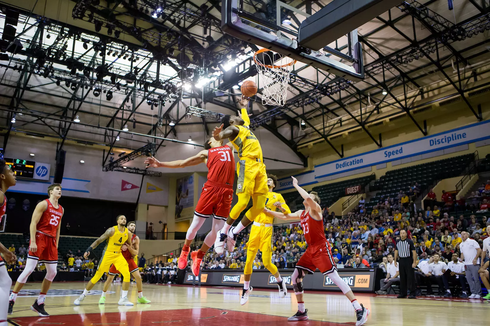 Marquette Golden Eagles during a basketball game against the Davidson Wildcats on Thursday, November 28, 2019 at the Orlando Invitational at the ESPN Wide World of Sports in Orlando, FL.