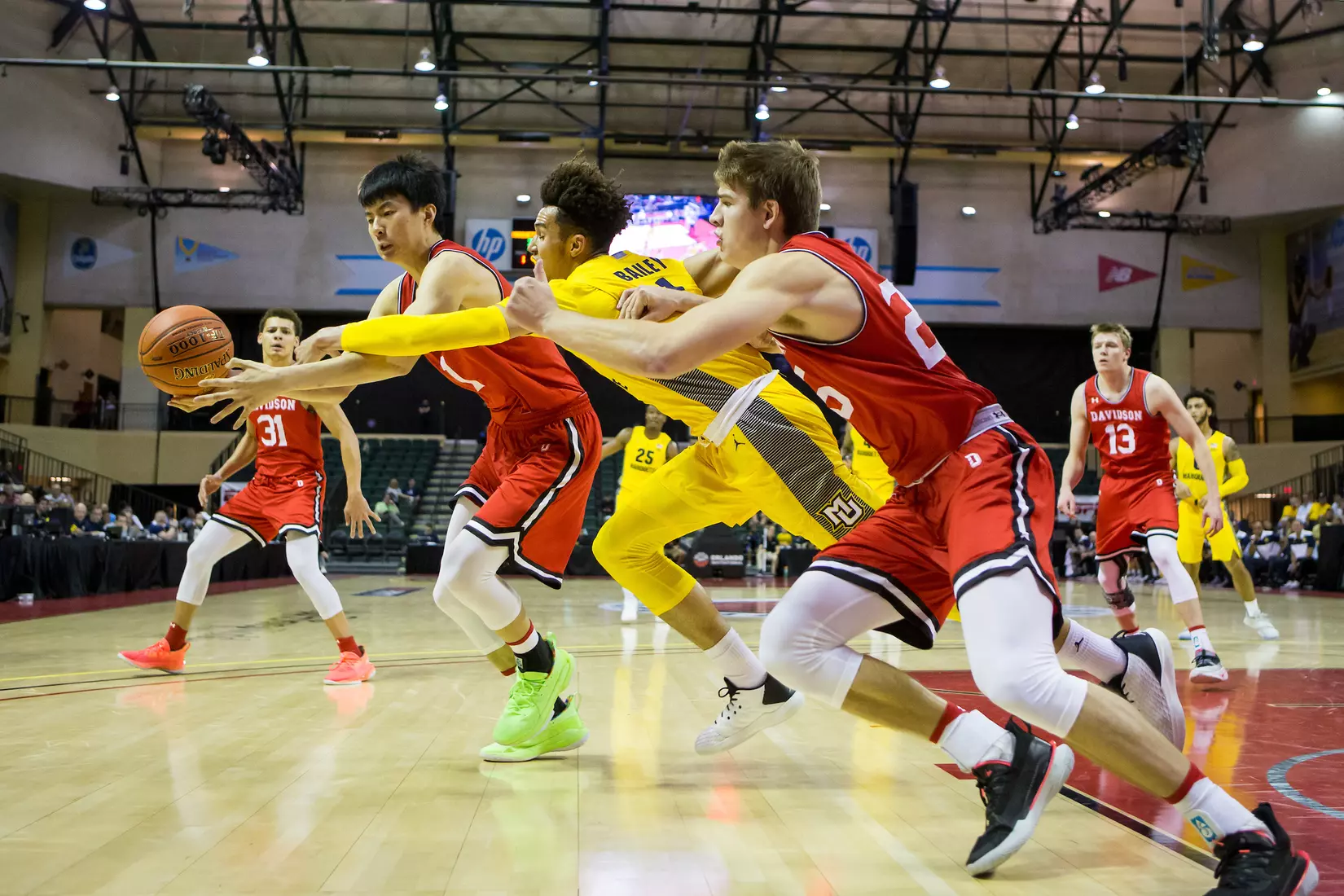Marquette Golden Eagles during a basketball game against the Davidson Wildcats on Thursday, November 28, 2019 at the Orlando Invitational at the ESPN Wide World of Sports in Orlando, FL.