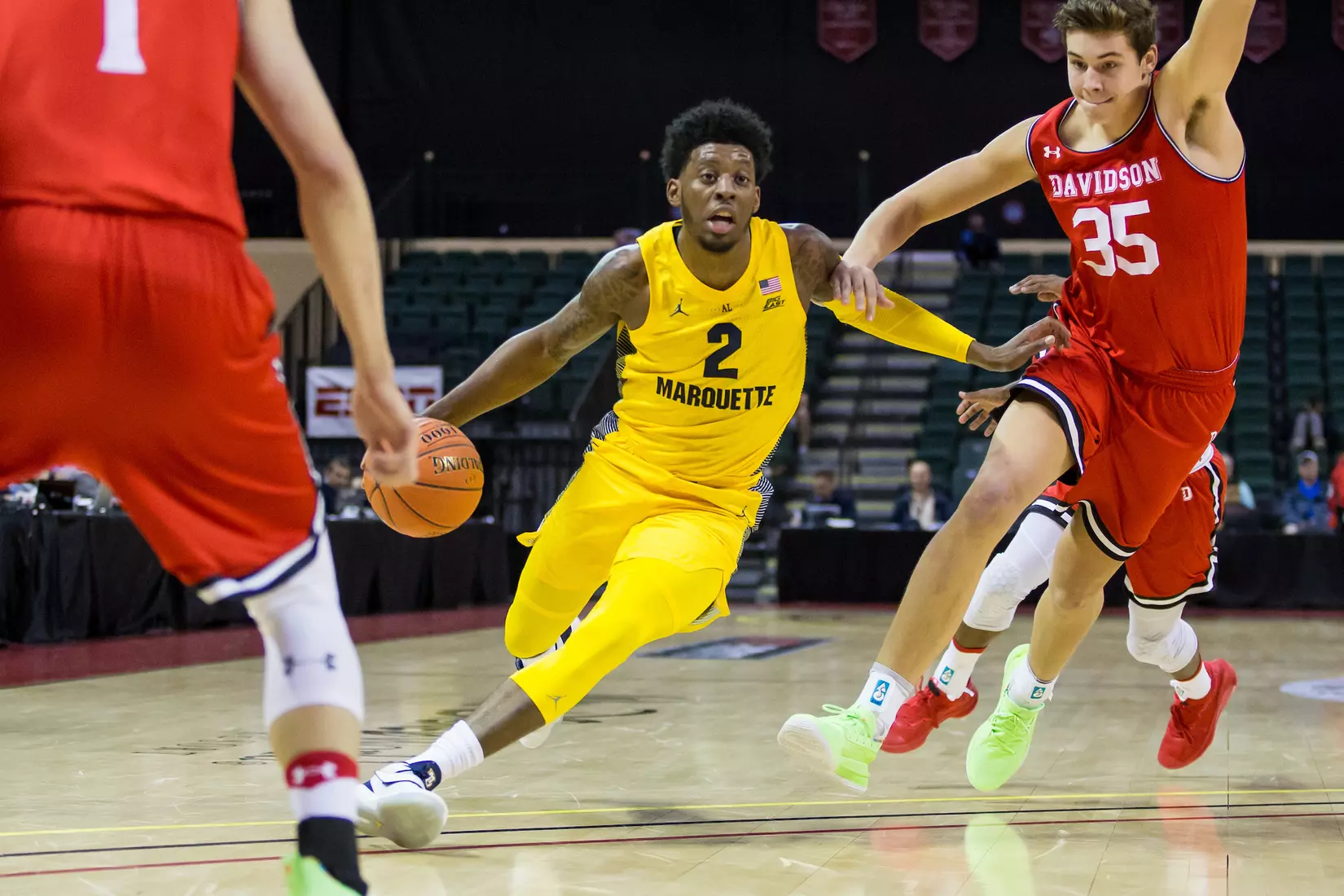 Marquette Golden Eagles during a basketball game against the Davidson Wildcats on Thursday, November 28, 2019 at the Orlando Invitational at the ESPN Wide World of Sports in Orlando, FL.