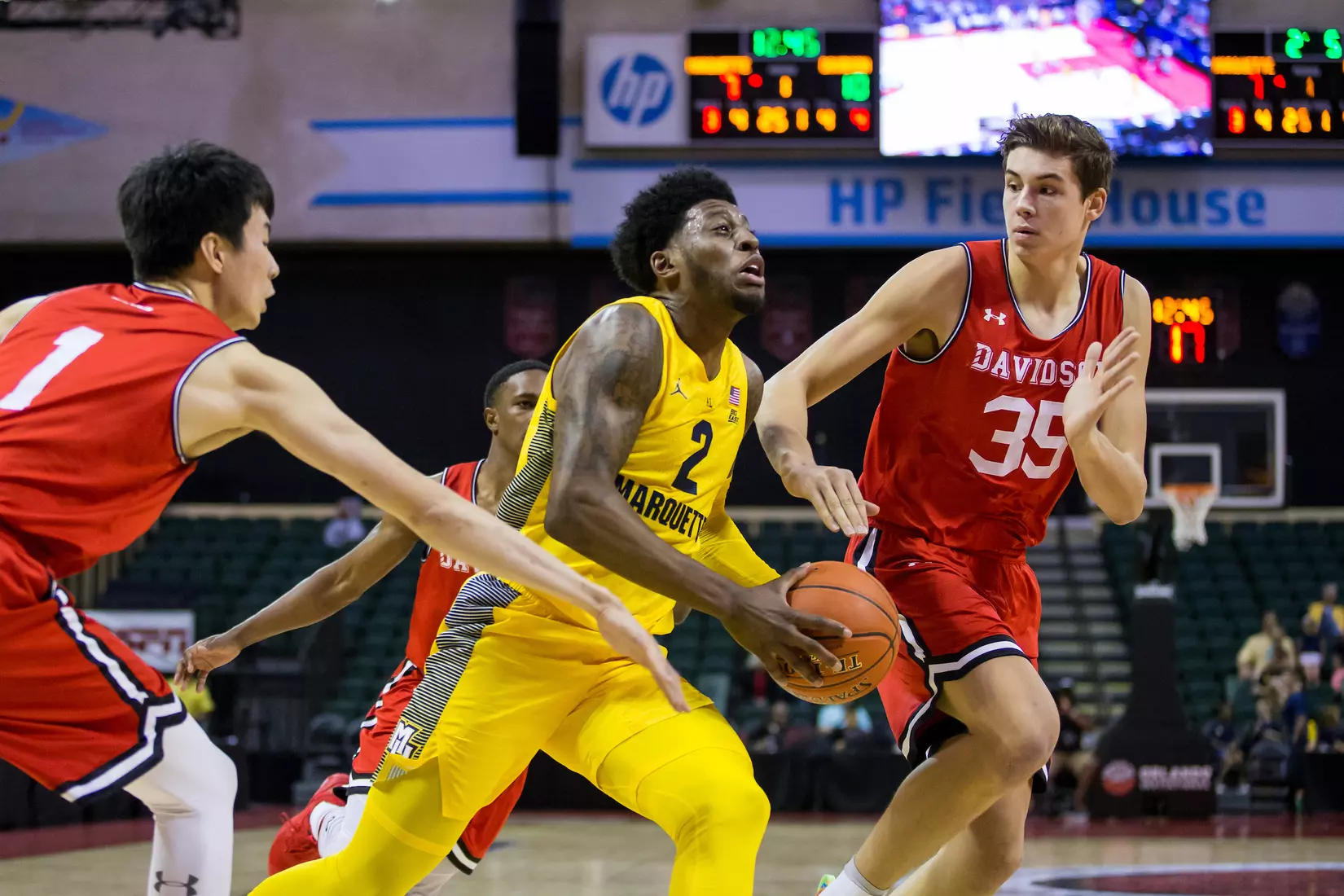 Marquette Golden Eagles during a basketball game against the Davidson Wildcats on Thursday, November 28, 2019 at the Orlando Invitational at the ESPN Wide World of Sports in Orlando, FL.