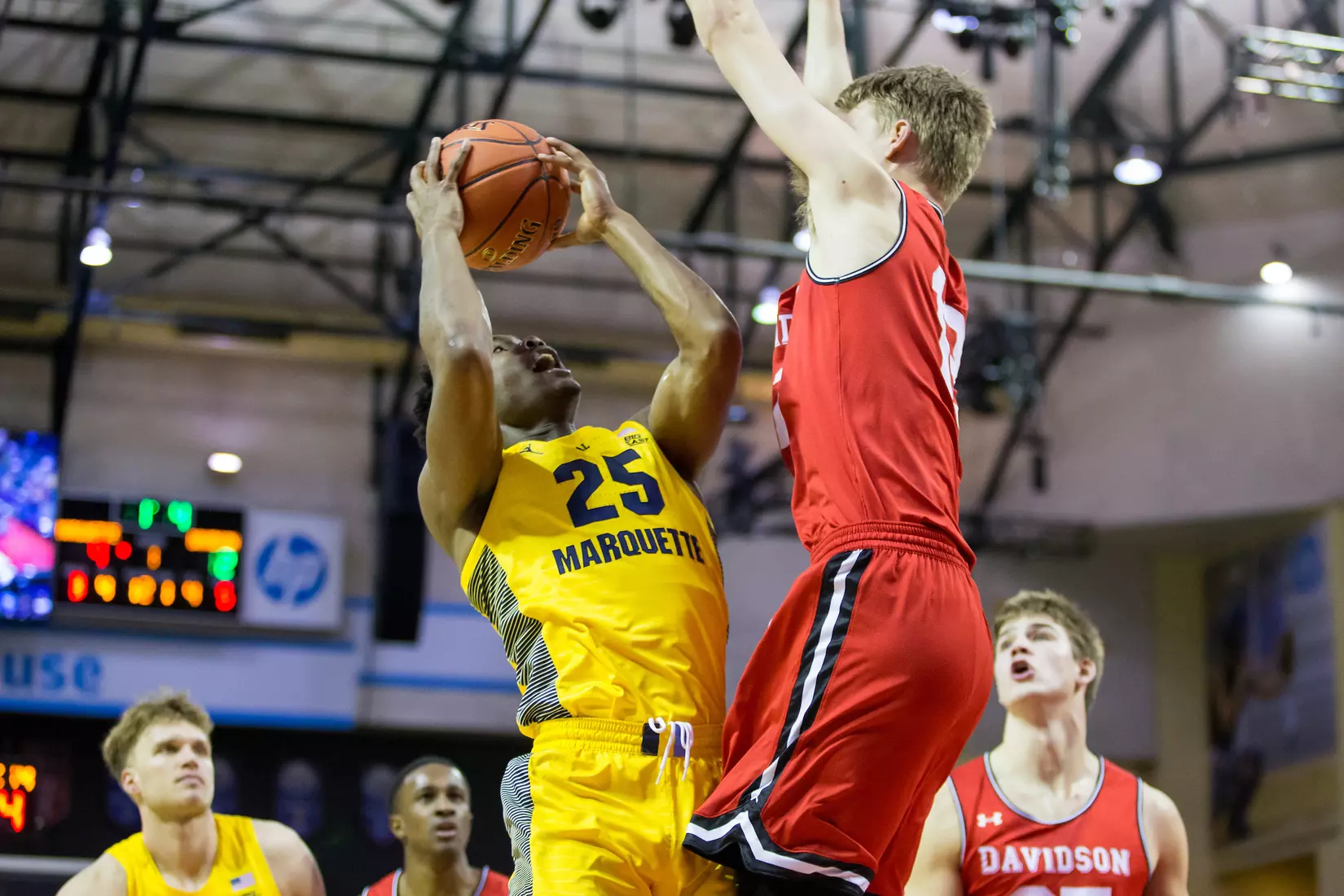 Marquette Golden Eagles during a basketball game against the Davidson Wildcats on Thursday, November 28, 2019 at the Orlando Invitational at the ESPN Wide World of Sports in Orlando, FL.