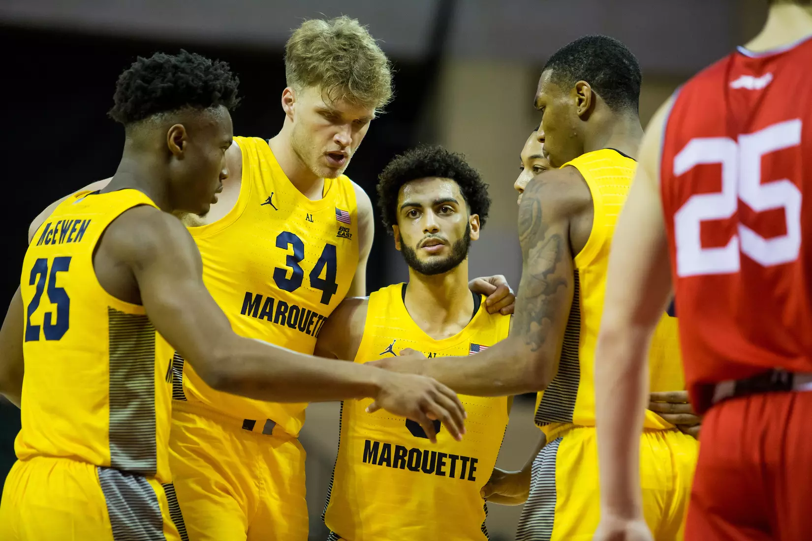 Marquette Golden Eagles during a basketball game against the Davidson Wildcats on Thursday, November 28, 2019 at the Orlando Invitational at the ESPN Wide World of Sports in Orlando, FL.