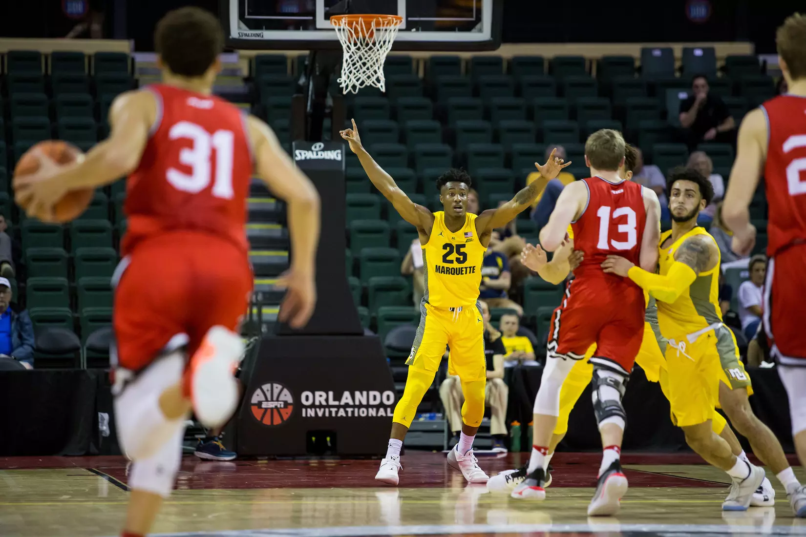 Marquette Golden Eagles during a basketball game against the Davidson Wildcats on Thursday, November 28, 2019 at the Orlando Invitational at the ESPN Wide World of Sports in Orlando, FL.