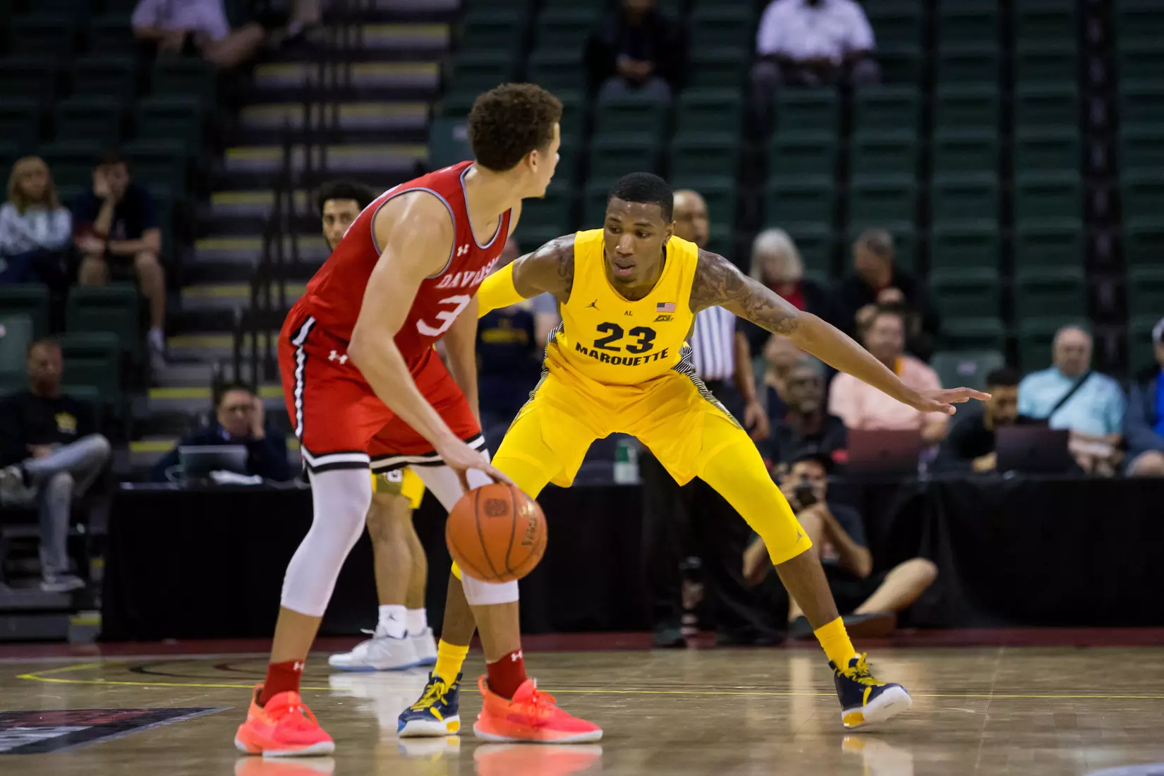 Marquette Golden Eagles during a basketball game against the Davidson Wildcats on Thursday, November 28, 2019 at the Orlando Invitational at the ESPN Wide World of Sports in Orlando, FL.
