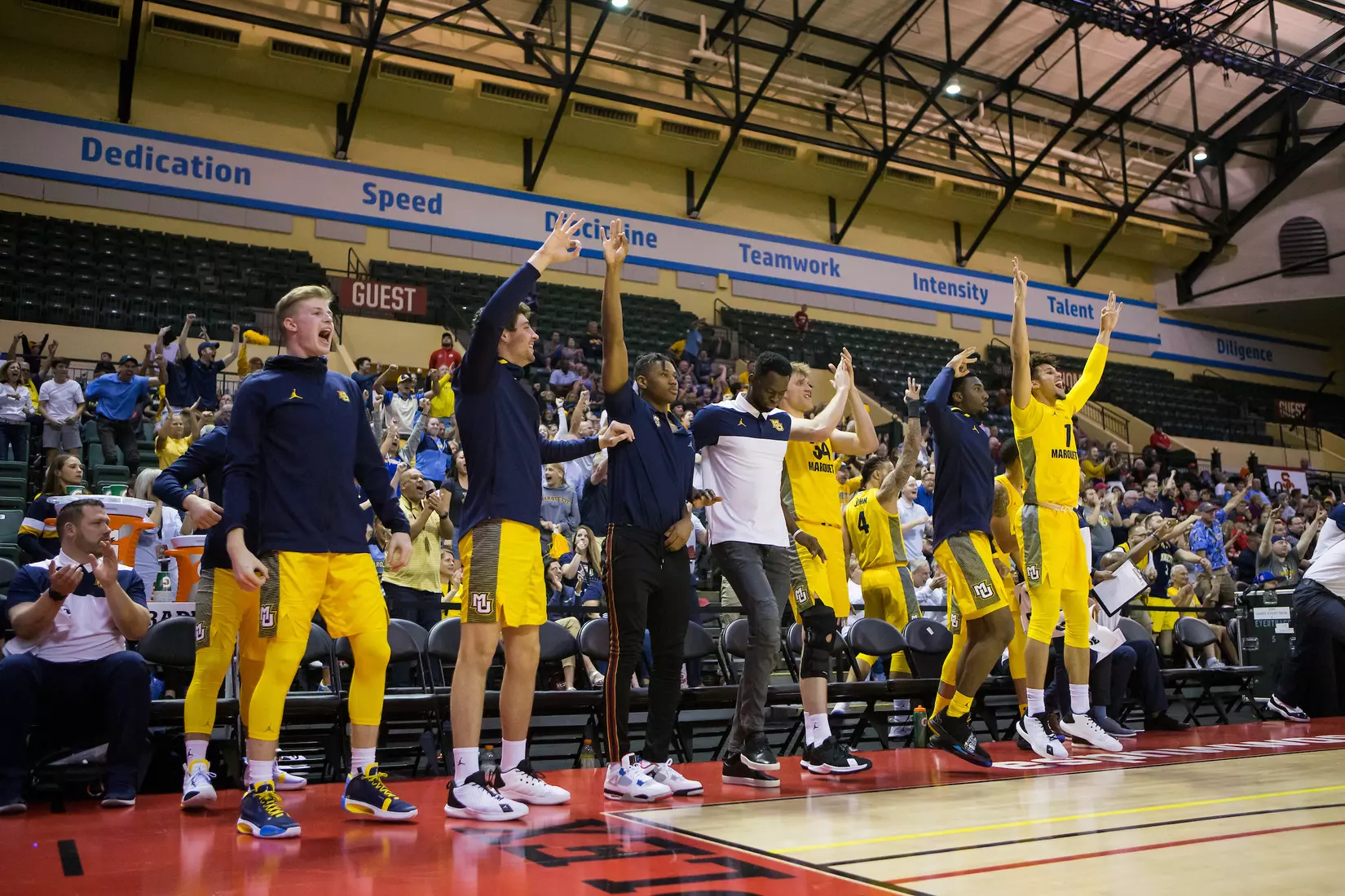 Marquette Golden Eagles during a basketball game against the Davidson Wildcats on Thursday, November 28, 2019 at the Orlando Invitational at the ESPN Wide World of Sports in Orlando, FL.