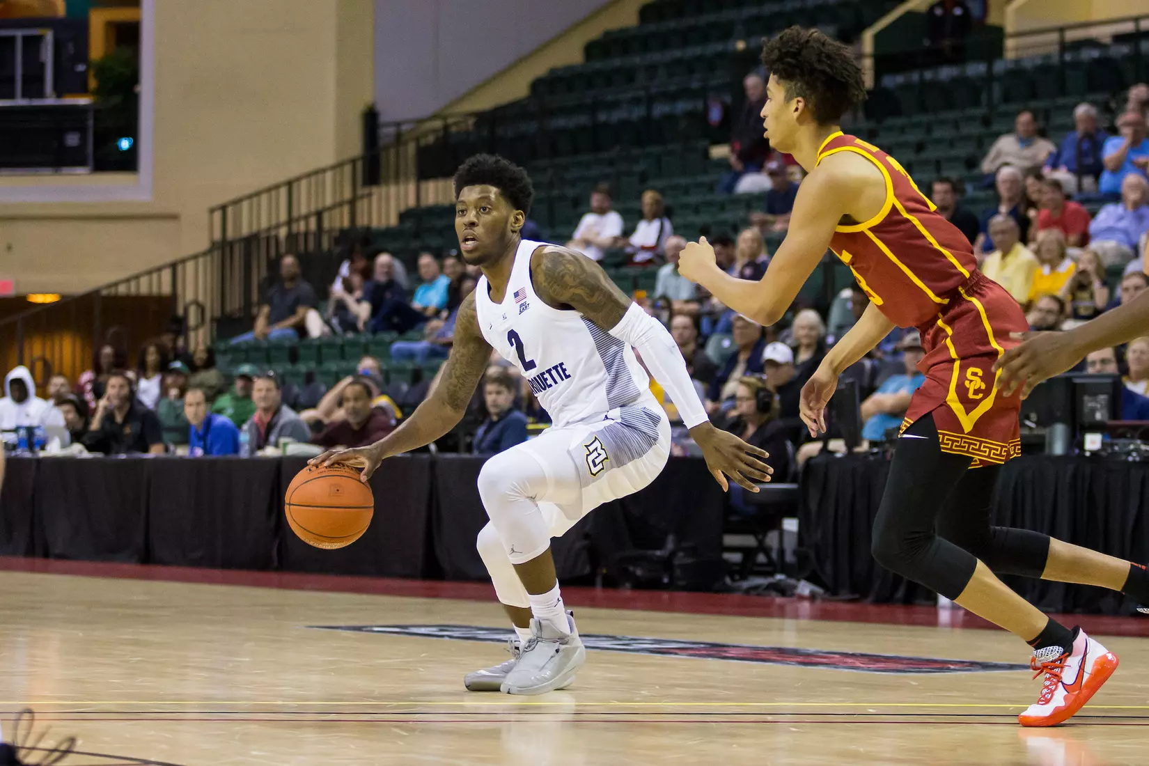 A basketball game between the Marquette Golden Eagles and the USC Trojans on Friday, November 29, 2019 at the Orlando Invitational at the ESPN Wide World of Sports in Orlando, FL.
