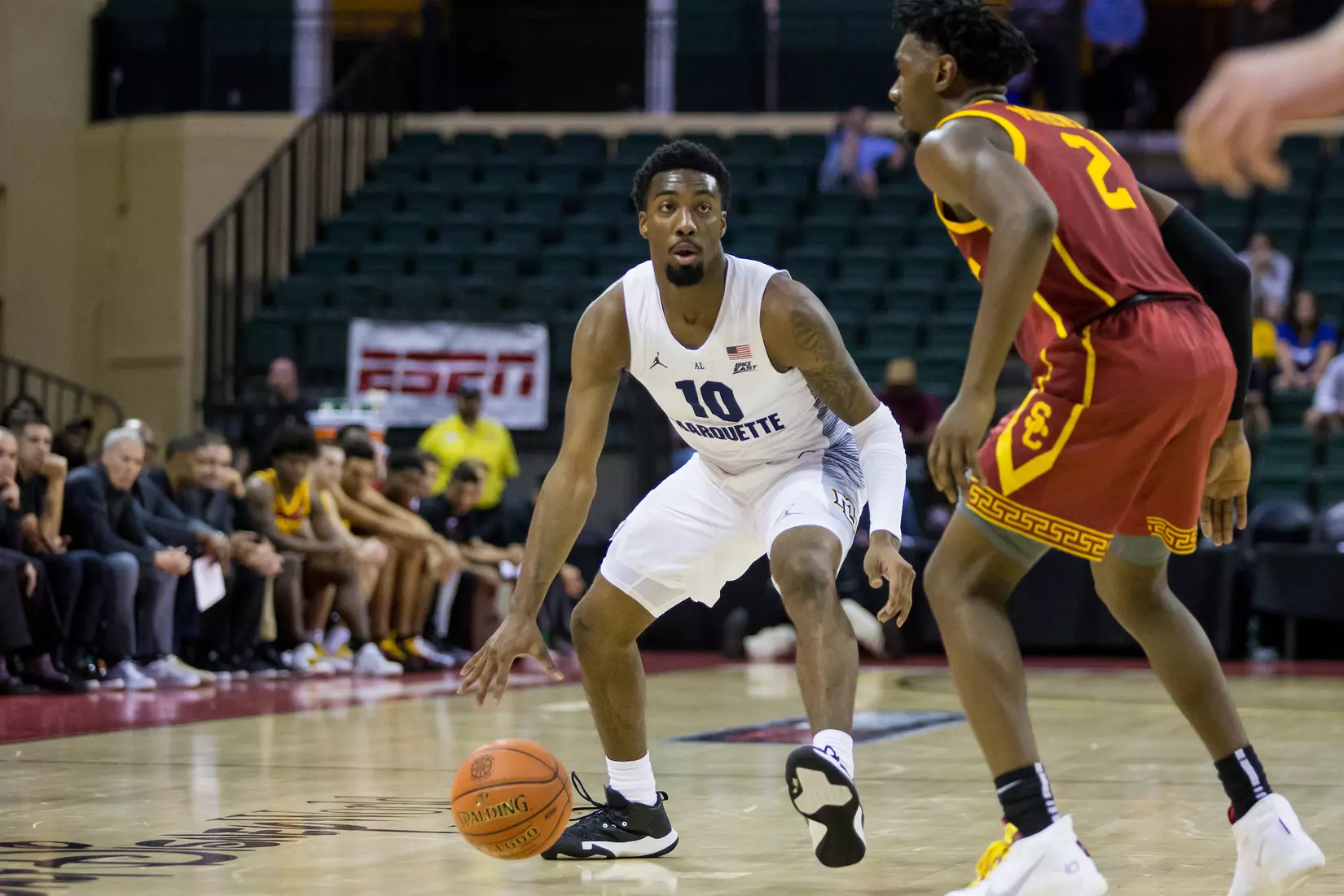 A basketball game between the Marquette Golden Eagles and the USC Trojans on Friday, November 29, 2019 at the Orlando Invitational at the ESPN Wide World of Sports in Orlando, FL.