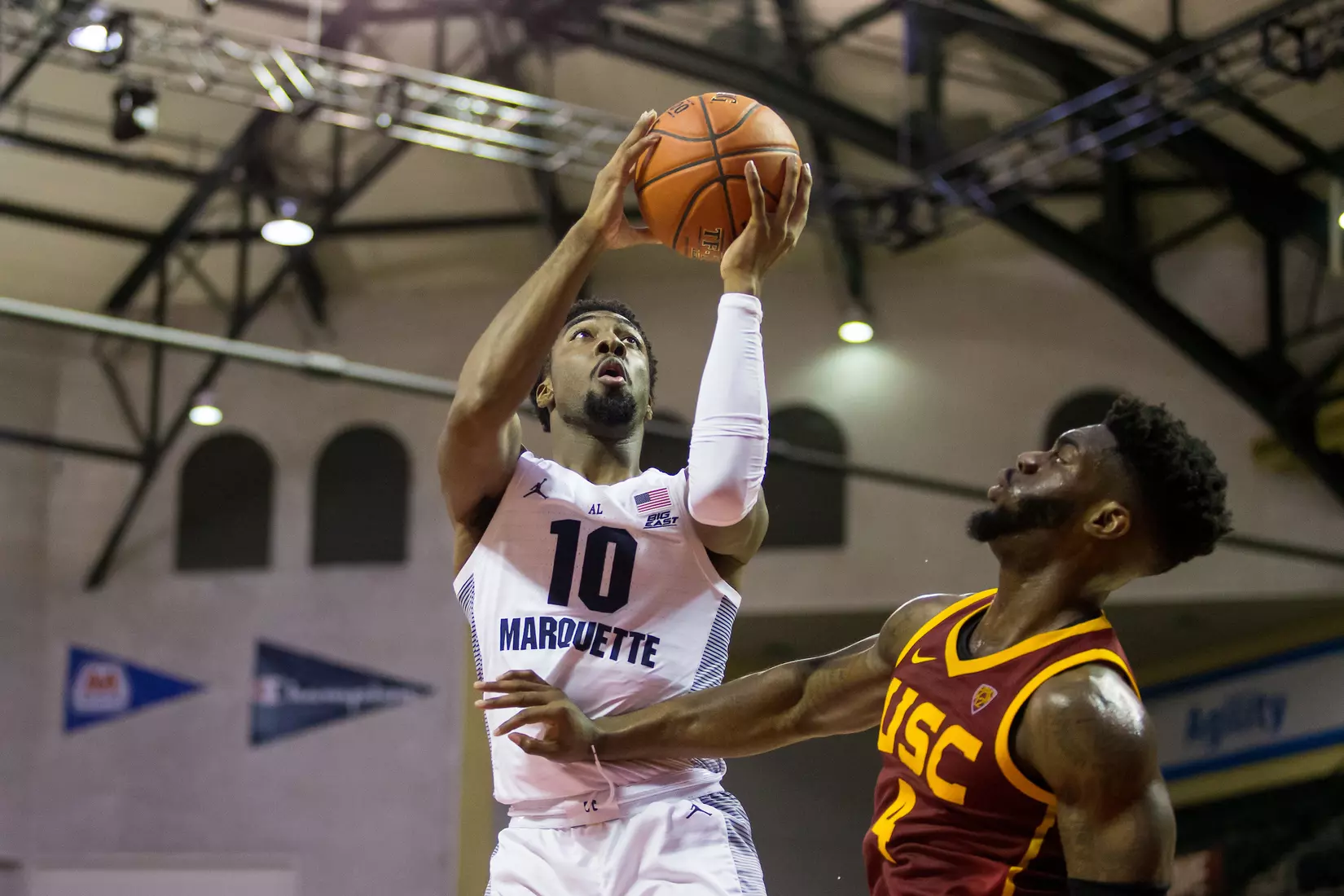 A basketball game between the Marquette Golden Eagles and the USC Trojans on Friday, November 29, 2019 at the Orlando Invitational at the ESPN Wide World of Sports in Orlando, FL.
