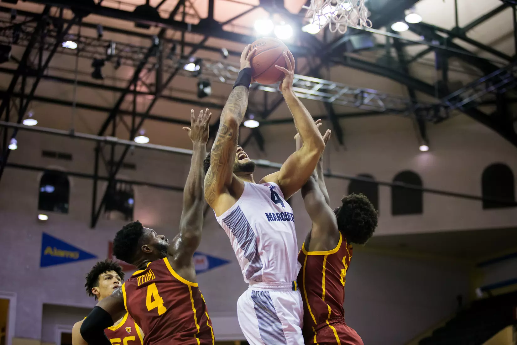 A basketball game between the Marquette Golden Eagles and the USC Trojans on Friday, November 29, 2019 at the Orlando Invitational at the ESPN Wide World of Sports in Orlando, FL.