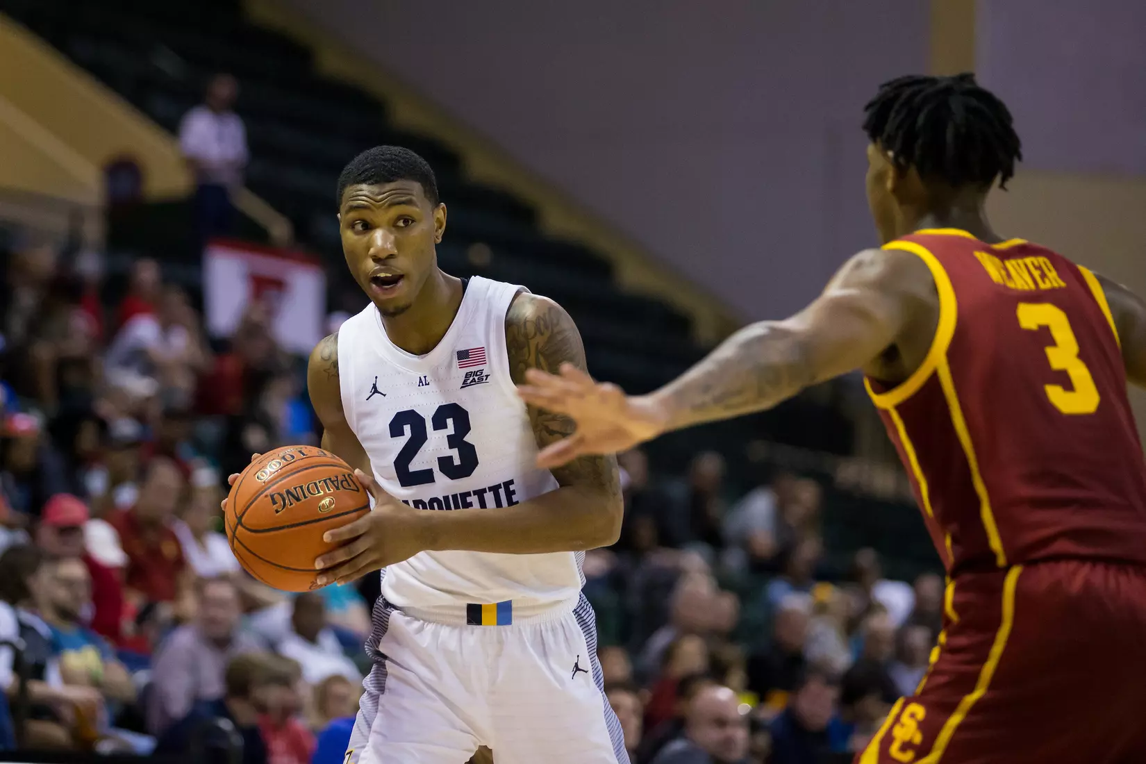 A basketball game between the Marquette Golden Eagles and the USC Trojans on Friday, November 29, 2019 at the Orlando Invitational at the ESPN Wide World of Sports in Orlando, FL.