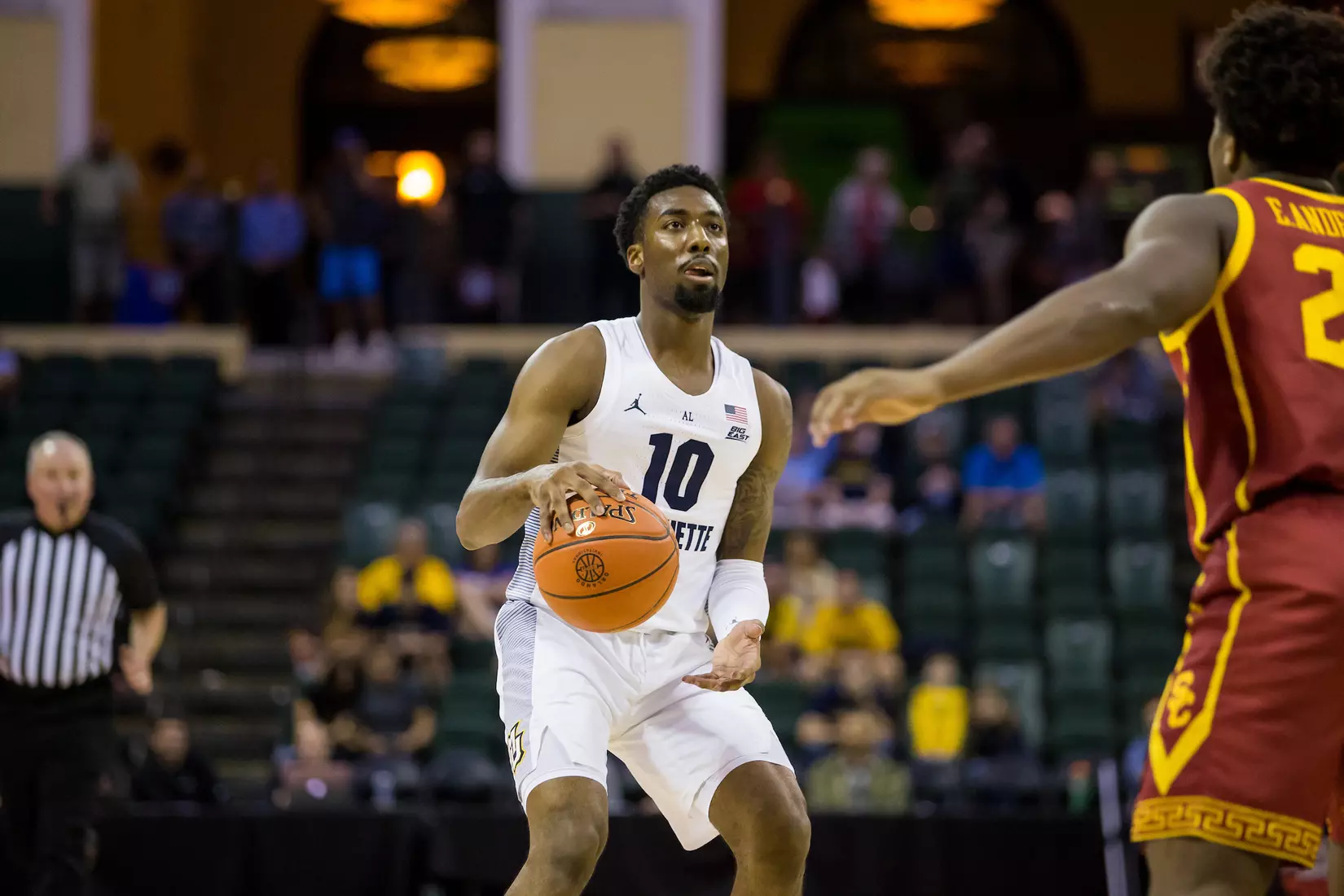 A basketball game between the Marquette Golden Eagles and the USC Trojans on Friday, November 29, 2019 at the Orlando Invitational at the ESPN Wide World of Sports in Orlando, FL.