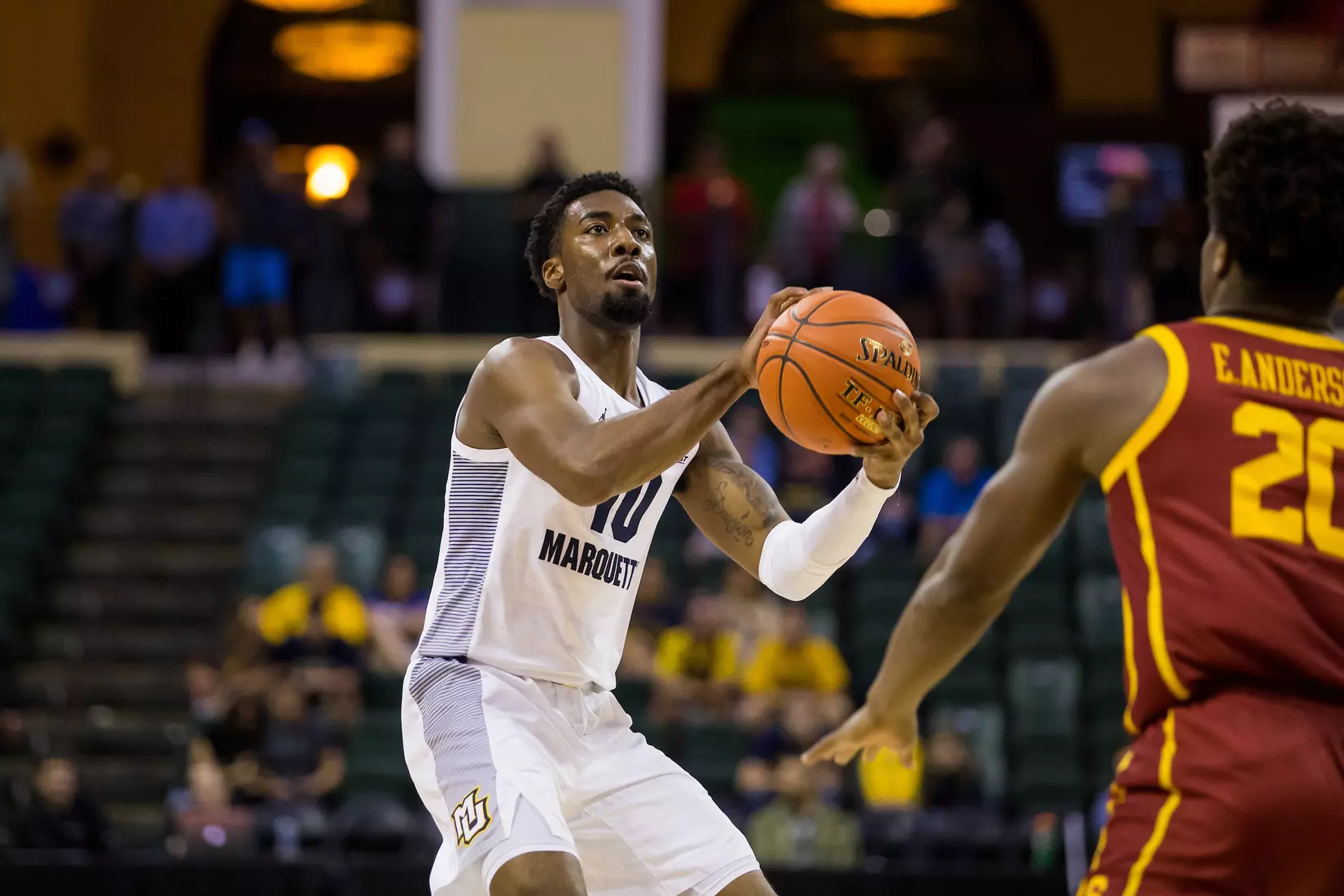 A basketball game between the Marquette Golden Eagles and the USC Trojans on Friday, November 29, 2019 at the Orlando Invitational at the ESPN Wide World of Sports in Orlando, FL.
