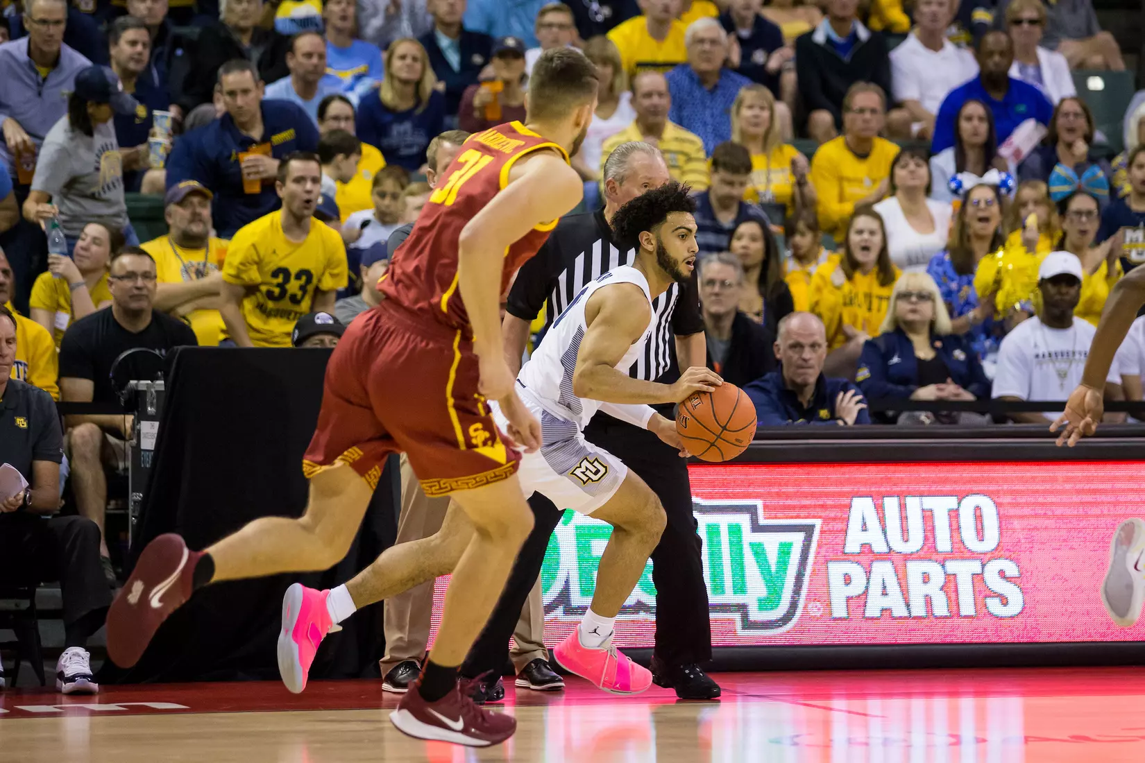 A basketball game between the Marquette Golden Eagles and the USC Trojans on Friday, November 29, 2019 at the Orlando Invitational at the ESPN Wide World of Sports in Orlando, FL.