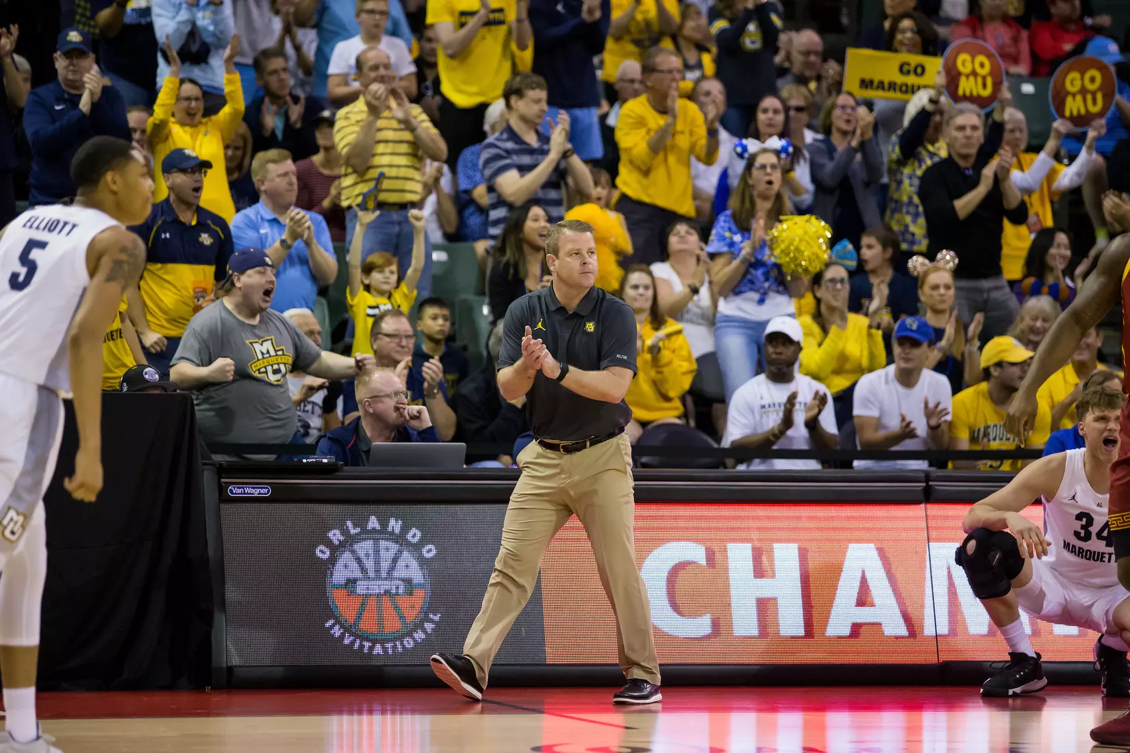 A basketball game between the Marquette Golden Eagles and the USC Trojans on Friday, November 29, 2019 at the Orlando Invitational at the ESPN Wide World of Sports in Orlando, FL.