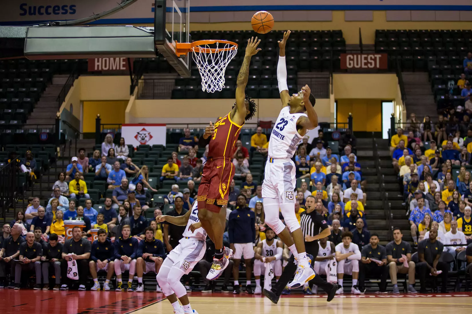 A basketball game between the Marquette Golden Eagles and the USC Trojans on Friday, November 29, 2019 at the Orlando Invitational at the ESPN Wide World of Sports in Orlando, FL.