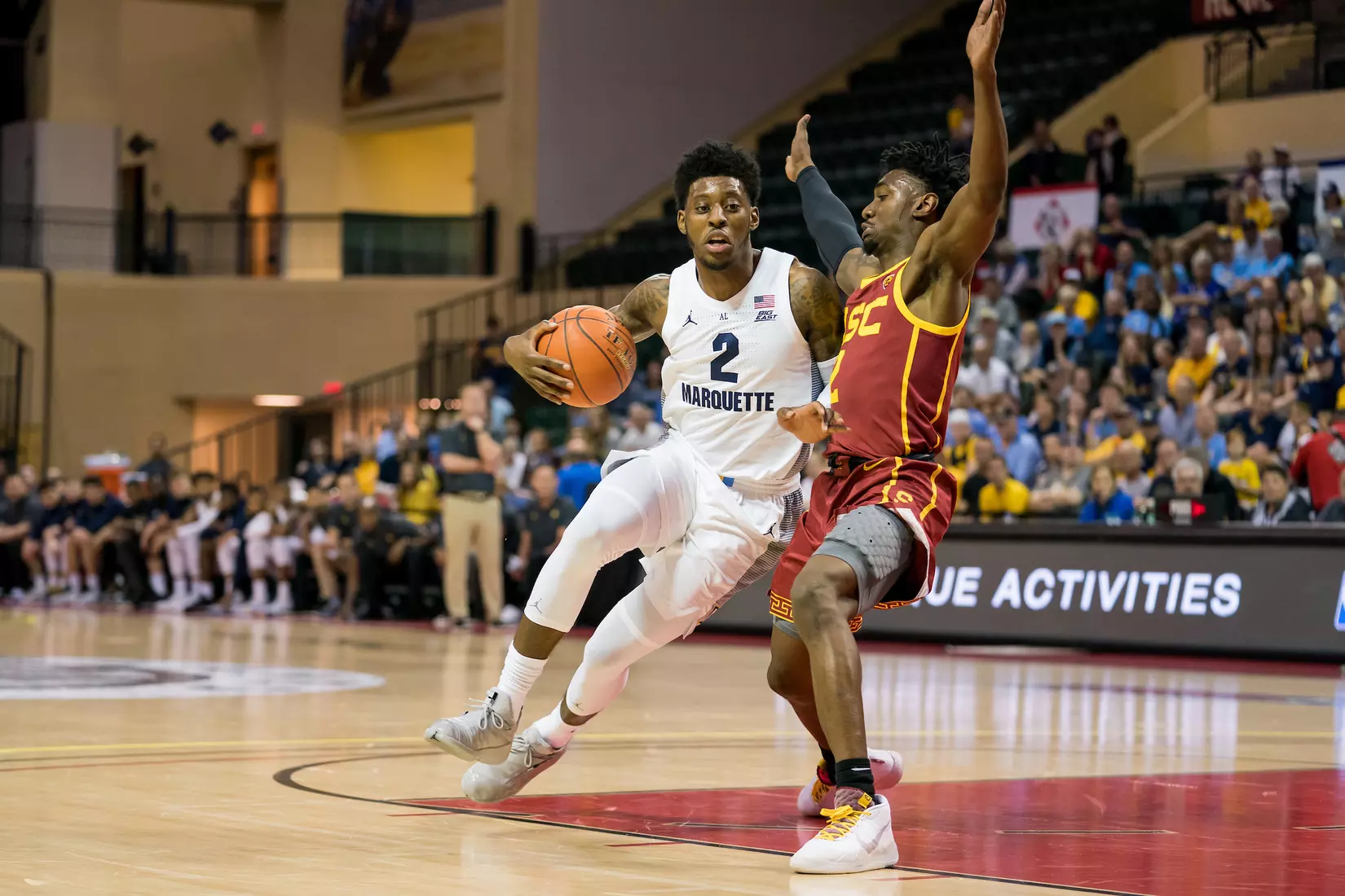 A basketball game between the Marquette Golden Eagles and the USC Trojans on Friday, November 29, 2019 at the Orlando Invitational at the ESPN Wide World of Sports in Orlando, FL.