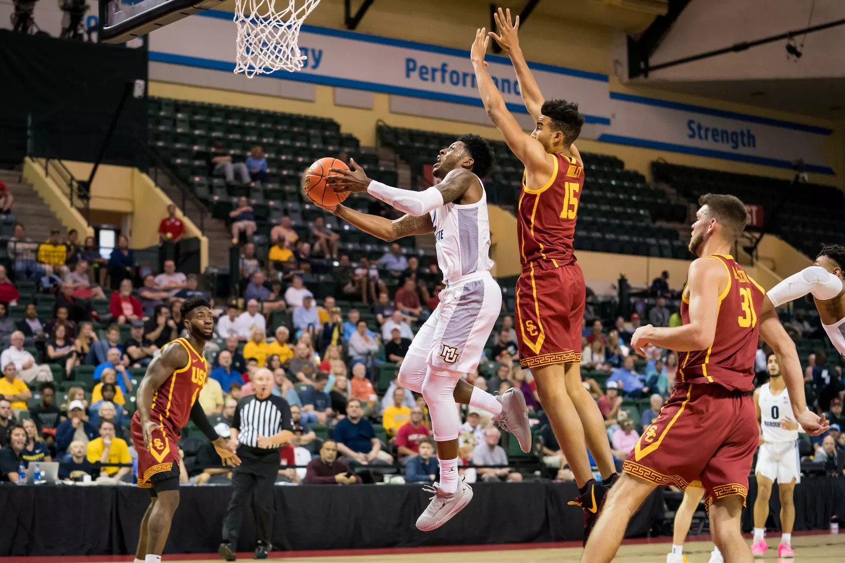 A basketball game between the Marquette Golden Eagles and the USC Trojans on Friday, November 29, 2019 at the Orlando Invitational at the ESPN Wide World of Sports in Orlando, FL.