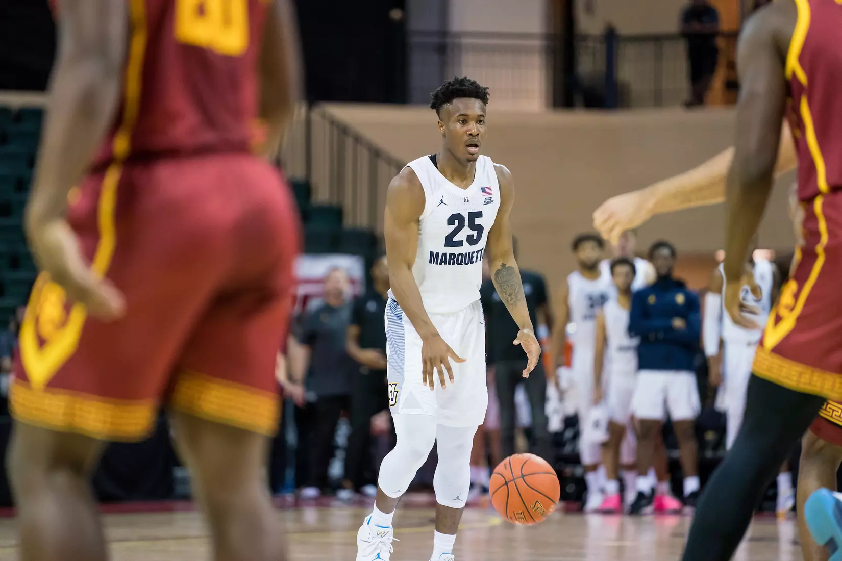 A basketball game between the Marquette Golden Eagles and the USC Trojans on Friday, November 29, 2019 at the Orlando Invitational at the ESPN Wide World of Sports in Orlando, FL.
