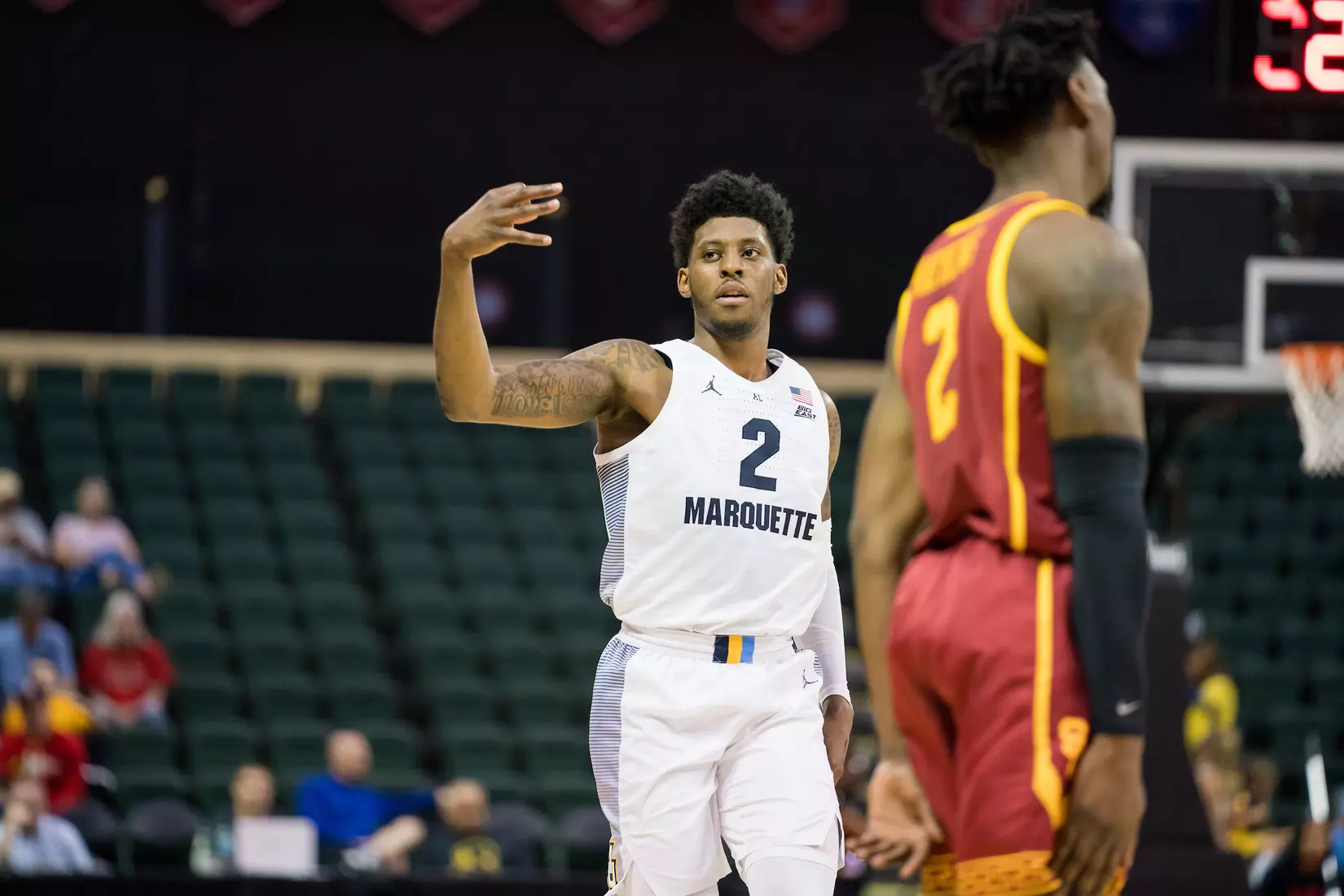 A basketball game between the Marquette Golden Eagles and the USC Trojans on Friday, November 29, 2019 at the Orlando Invitational at the ESPN Wide World of Sports in Orlando, FL.