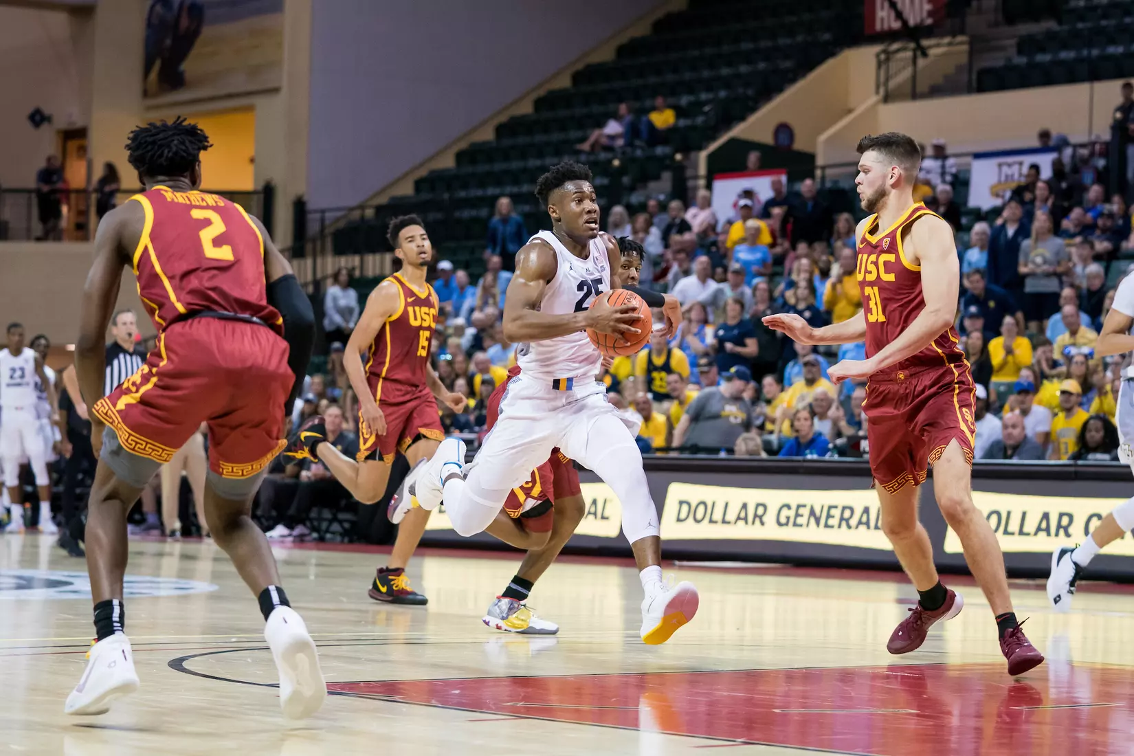 A basketball game between the Marquette Golden Eagles and the USC Trojans on Friday, November 29, 2019 at the Orlando Invitational at the ESPN Wide World of Sports in Orlando, FL.
