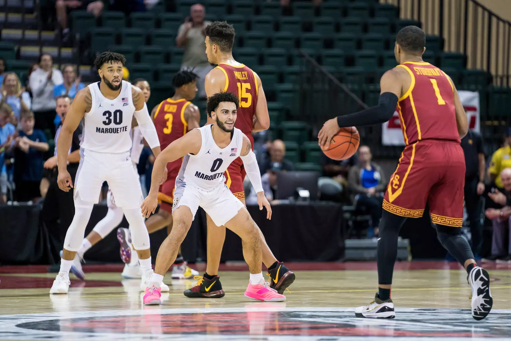 A basketball game between the Marquette Golden Eagles and the USC Trojans on Friday, November 29, 2019 at the Orlando Invitational at the ESPN Wide World of Sports in Orlando, FL.