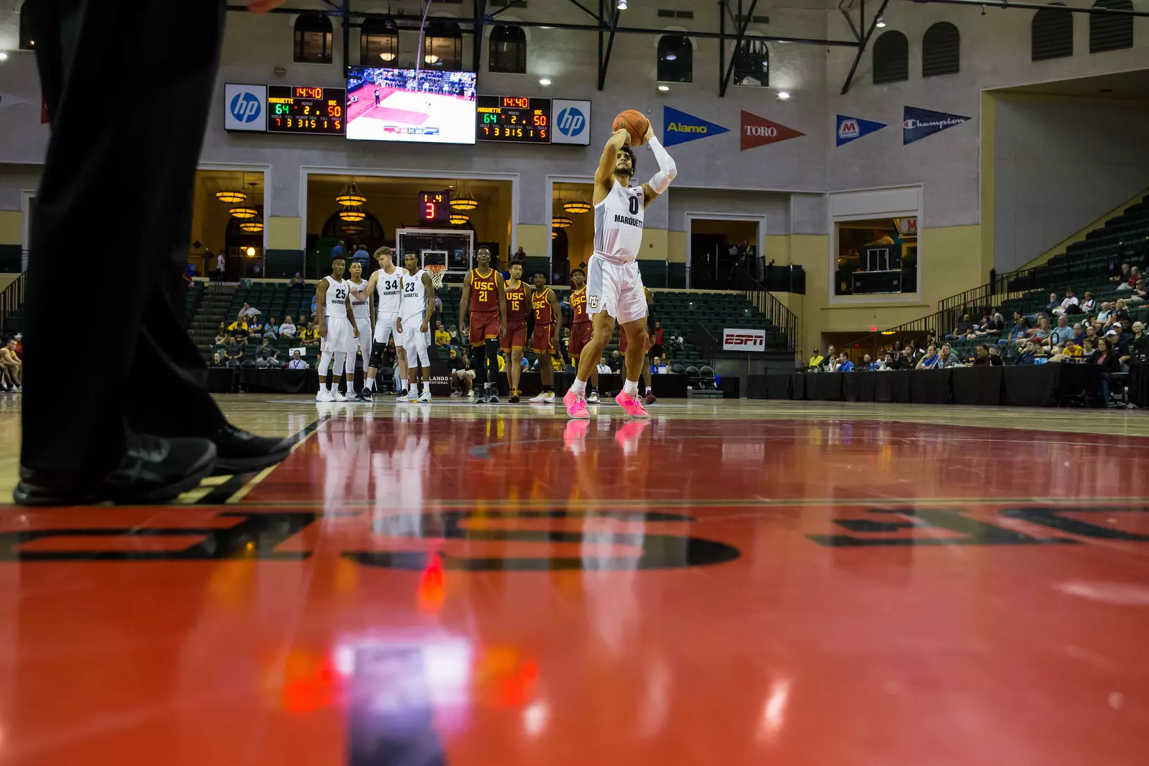 A basketball game between the Marquette Golden Eagles and the USC Trojans on Friday, November 29, 2019 at the Orlando Invitational at the ESPN Wide World of Sports in Orlando, FL.