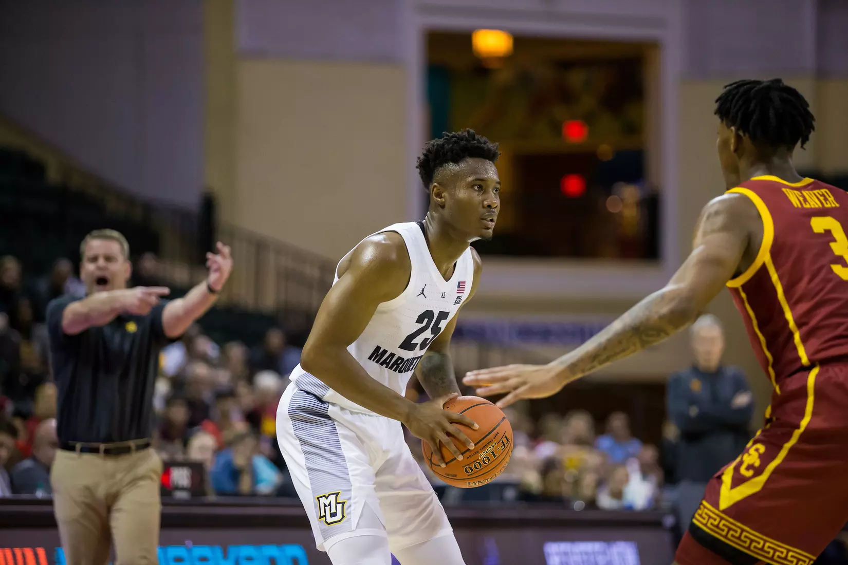 A basketball game between the Marquette Golden Eagles and the USC Trojans on Friday, November 29, 2019 at the Orlando Invitational at the ESPN Wide World of Sports in Orlando, FL.