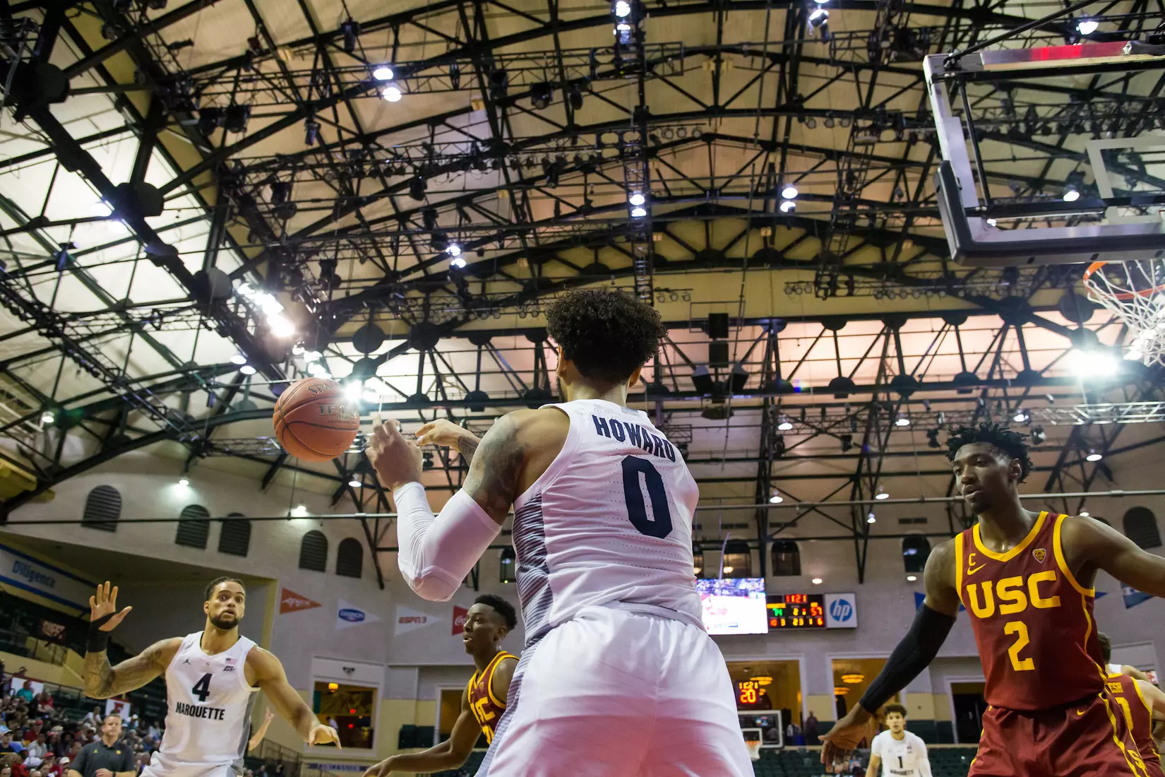 A basketball game between the Marquette Golden Eagles and the USC Trojans on Friday, November 29, 2019 at the Orlando Invitational at the ESPN Wide World of Sports in Orlando, FL.