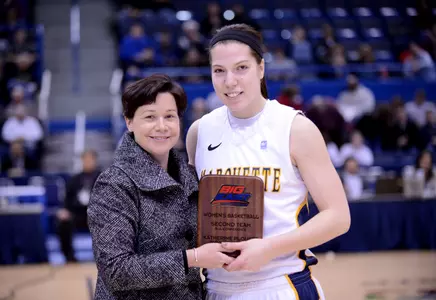 Katherine Plouffe (pictured) and Arlesia Morse are all-league selections