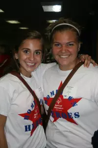 Sophomore Kellie Greenwood (left) and senior Kristen Gaffey.