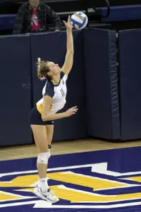 Lindsey Gosh is sixth in the NCAA in service aces per set and was named to All-Xavier Invitational in 2012 in MU's last trip to the Cintas Center.