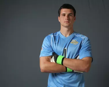 Charlie Lyon (above), a redshirt junior, shared BIG EAST Goalkeeper of the Year award and senior midfielder Bryan Ciesiulka earned Co-Midfielder of the Year honors