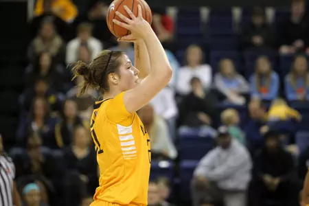 Katherine Plouffe tallied her third double double