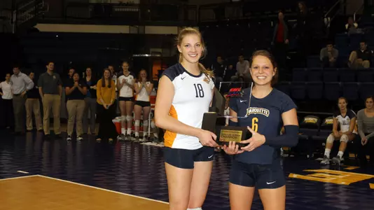The Golden Eagles were presented the BIG EAST regular season championship trophy on Friday.