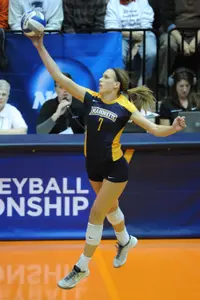 Meghan Niemann led MU with 11 kills (photo credit: Cary Frye).