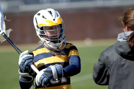 Sarah Priem made eight saves in net for the Golden Eagles.